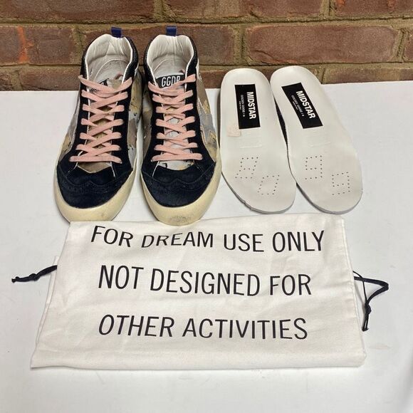 Golden Goose Mid Top Star Desert Camouflage Lace Up Sneakers Size 37 - Picture 9 of 9